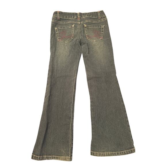 VGUC Faded Glory Kid's Jeans Cotton/Polyester/Spandex Pocket Embroidery Size 6 - Picture 2 of 4